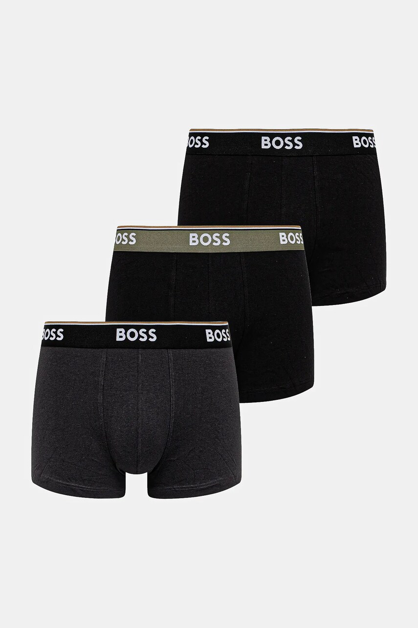 BOSS boxeri 3-pack culoarea negru, 50531684