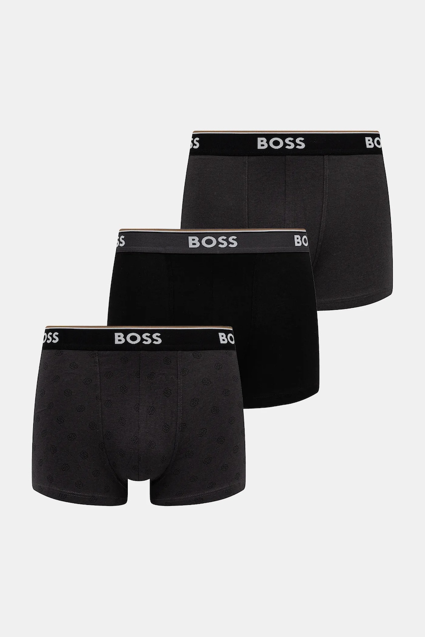 BOSS boxeri 3-pack culoarea negru, 50531701