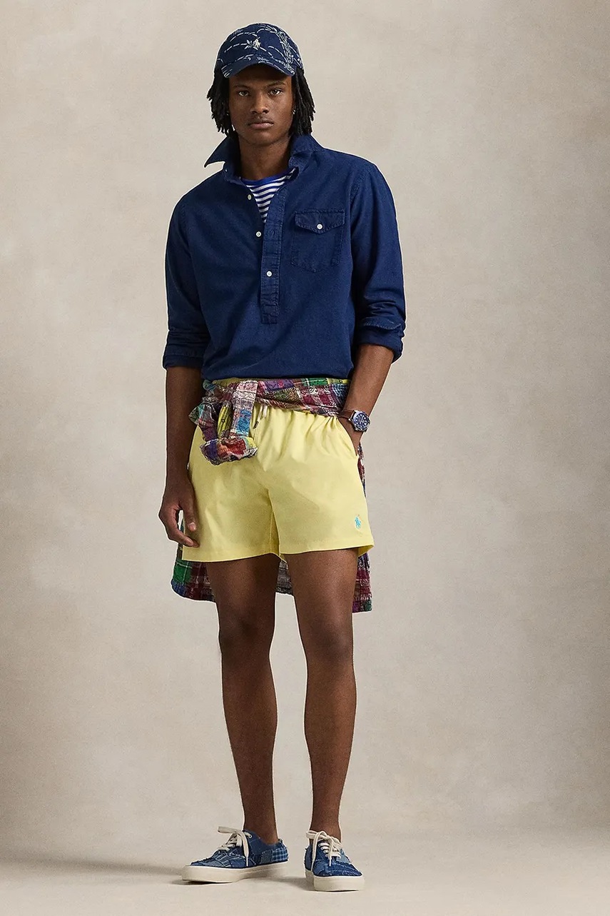 Levně Plavkové šortky Polo Ralph Lauren žlutá barva, 710957782