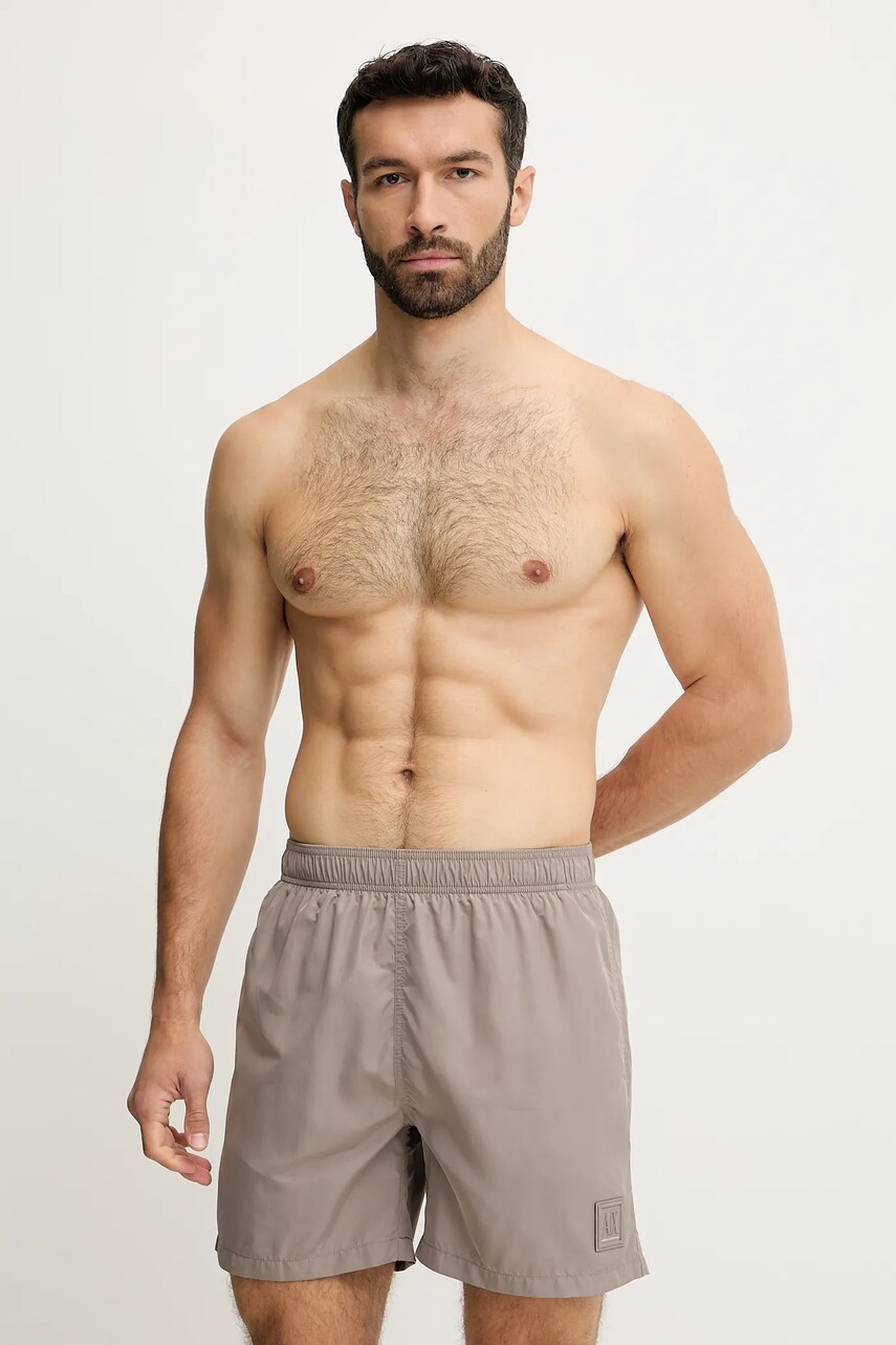 Armani Exchange pantaloni scurti de baie culoarea bej, XM000812 AF13556