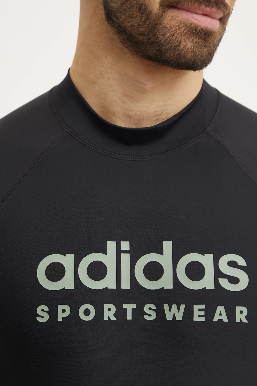 Μακρυμάνικο κολύμβησης adidas M RASHGD LS χρώμα: μαύρο, JD2140 φωτογραφία