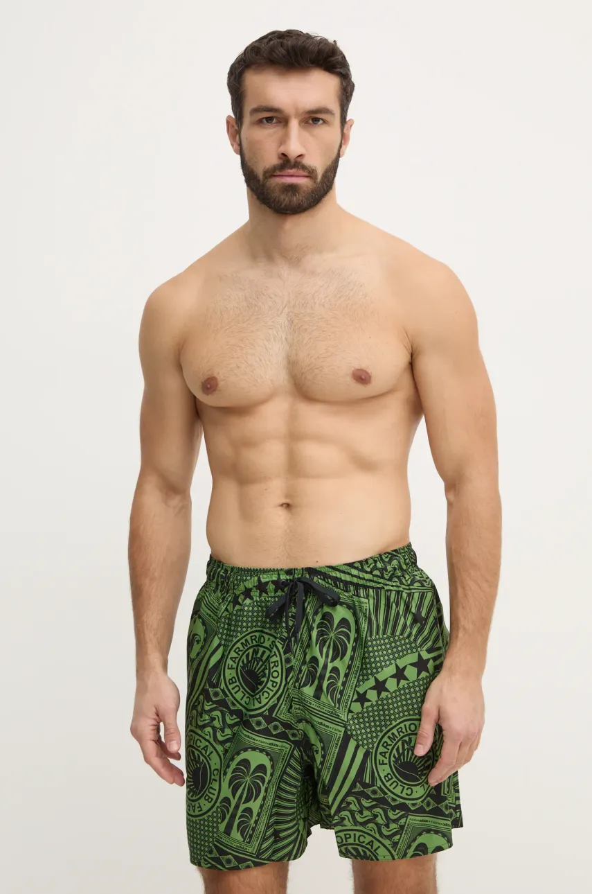 Купальні шорти adidas Performance x Farm Rio колір зелений JG3598