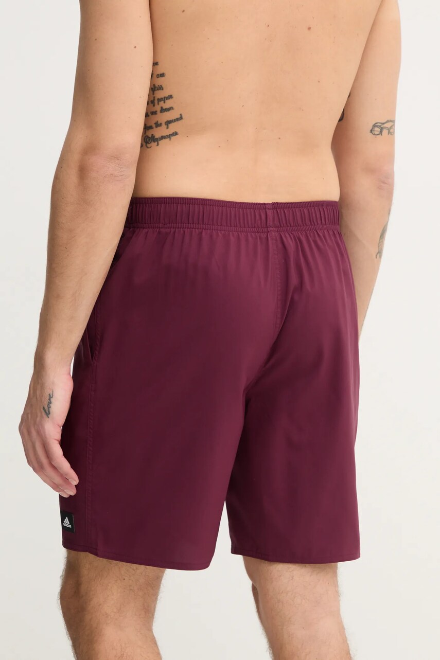 adidas Performance fürdőnadrág Solid CLX bordó, JD0318 termék 2. képe