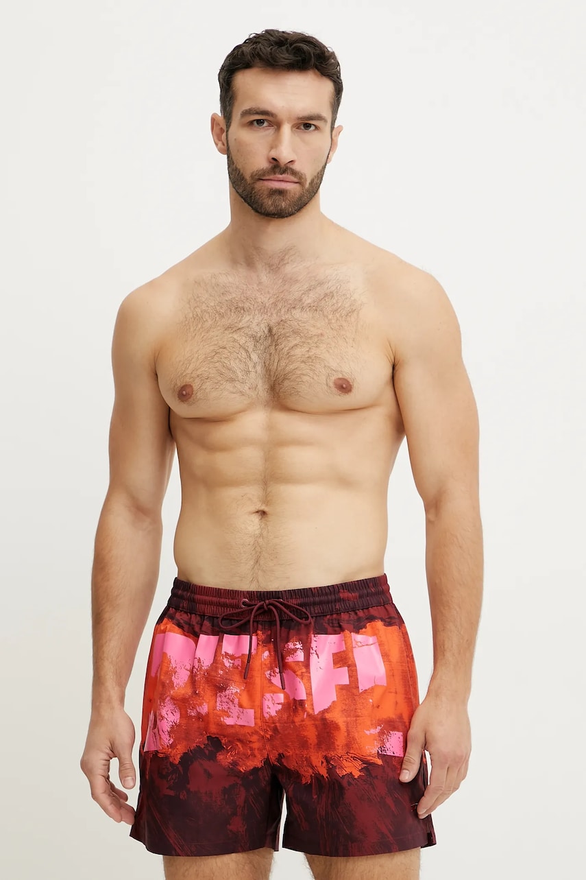 Diesel pantaloni scurti de baie KEN-37-D-POP BOXER-SHORTS culoarea rosu, A17468.0AFBE Diesel pantaloni scurti de baie KEN-37-D-POP BOXER-SHORTS culoarea rosu, A17468.0AFBE