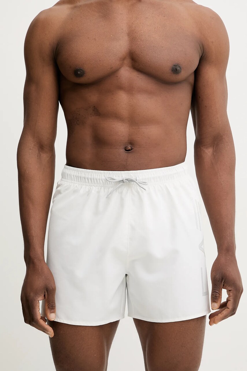 EA7 Emporio Armani pantaloni scurti de baie culoarea alb, AF14497.7M000550