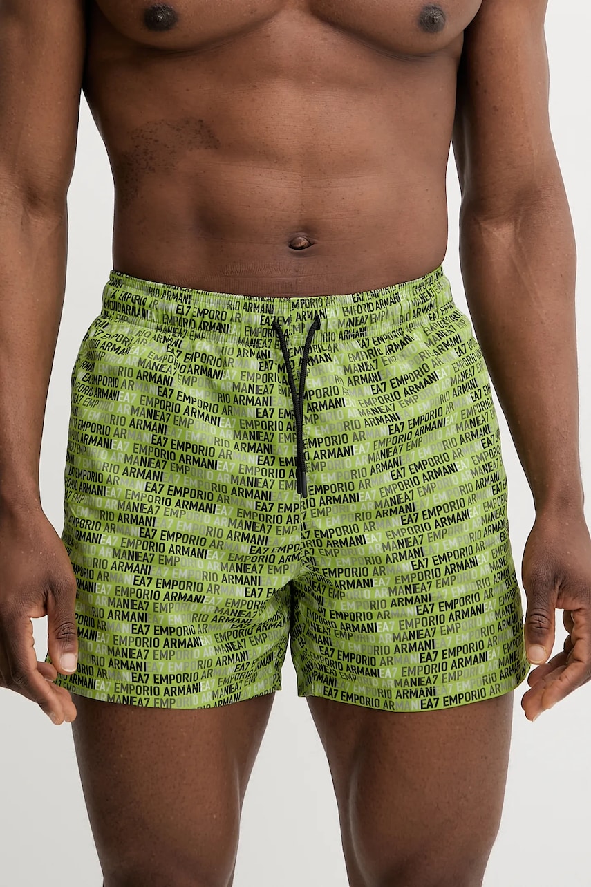 EA7 Emporio Armani pantaloni scurti de baie culoarea verde, AF13059.7M000510