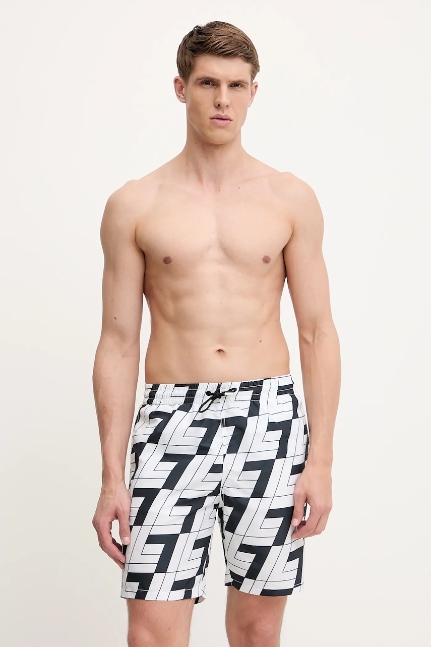 EA7 Emporio Armani pantaloni scurti de baie culoarea alb, AF13052.7M000537