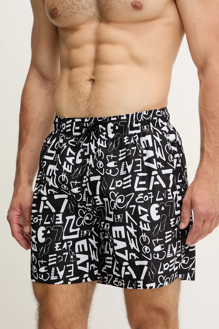 Купальные шорты EA7 Emporio Armani цвет чёрный AF13069.7M000520