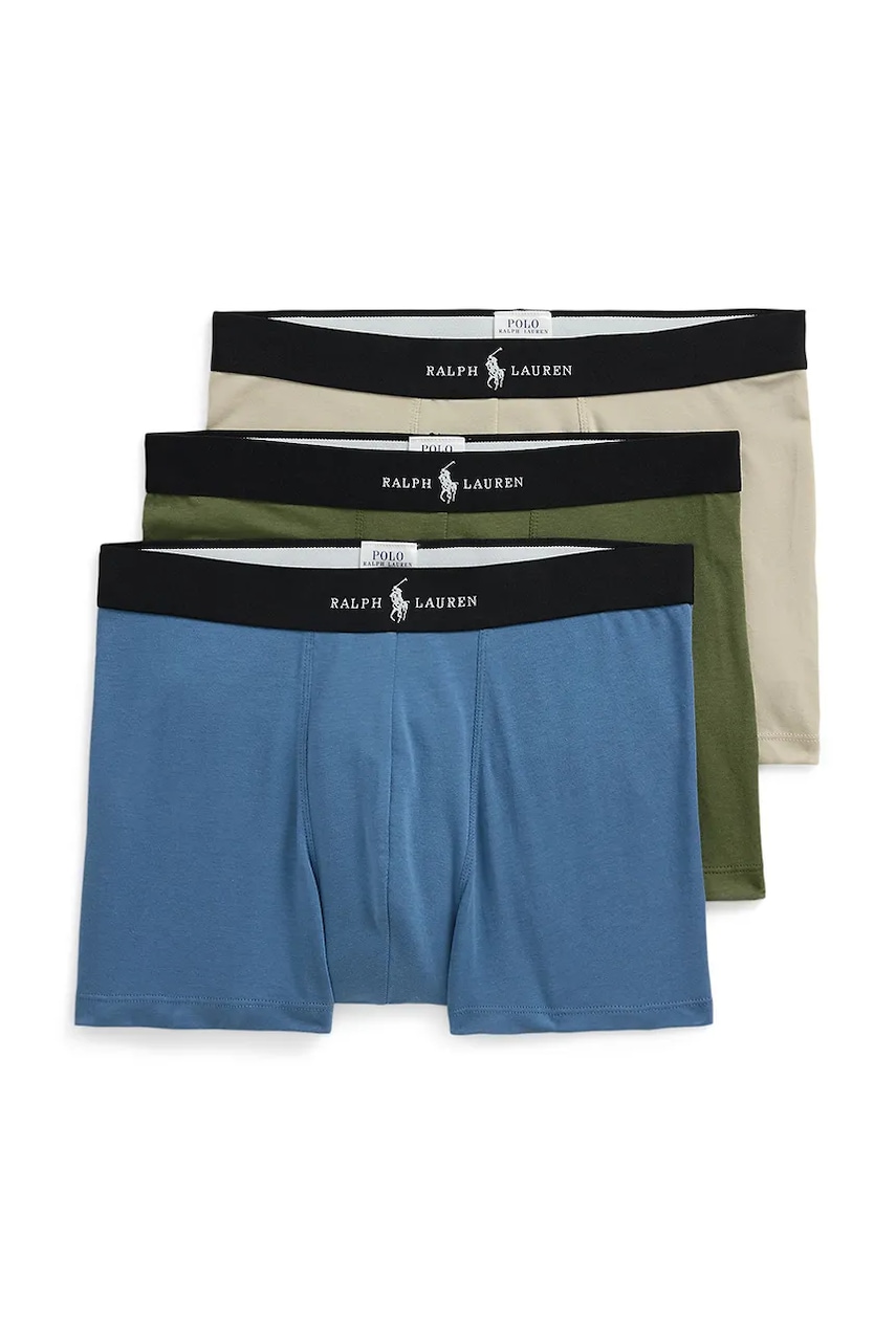 Levně Boxerky Polo Ralph Lauren 3-pack pánské, modrá barva, 714965507