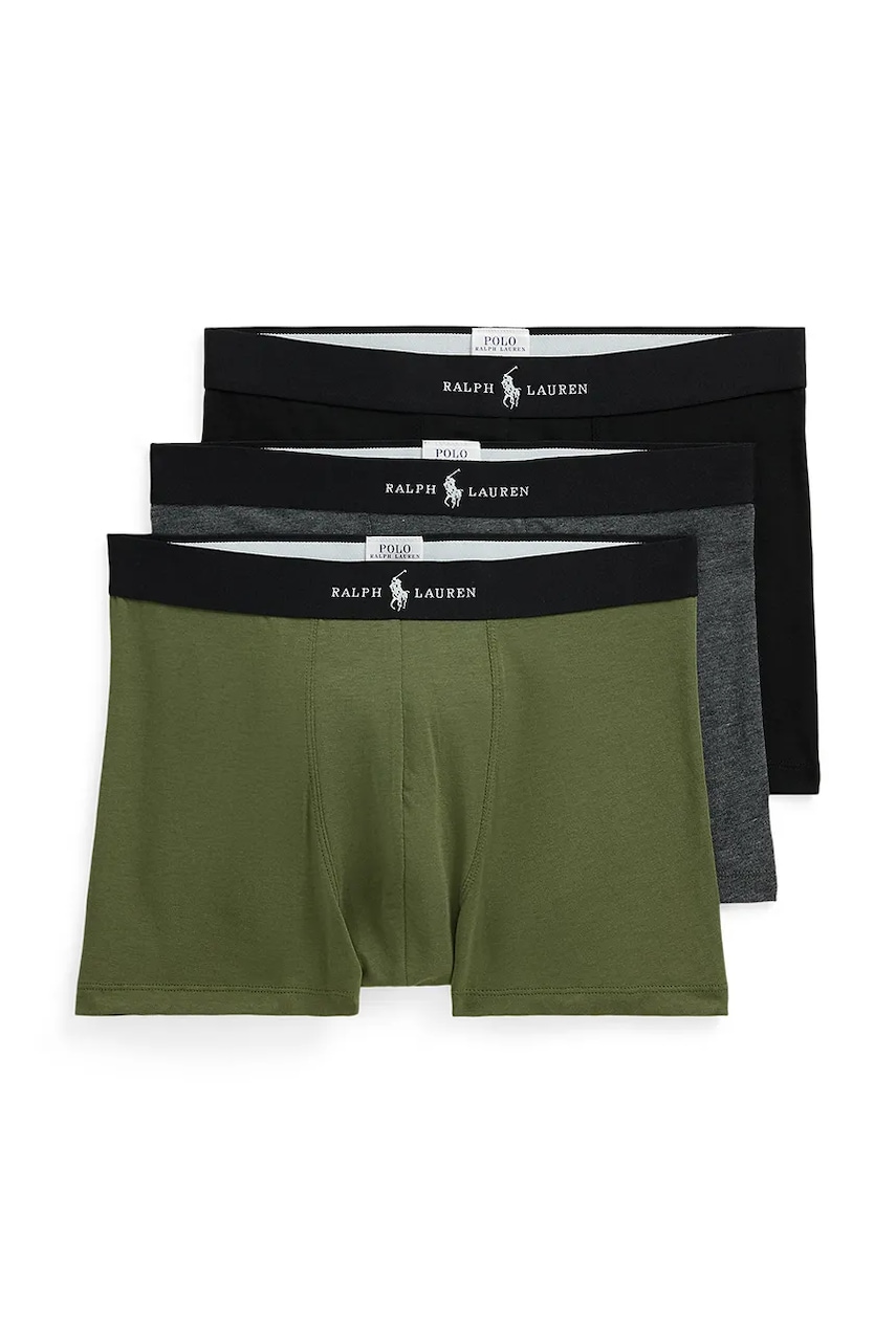 Levně Boxerky Polo Ralph Lauren 3-pack pánské, zelená barva, 714965507