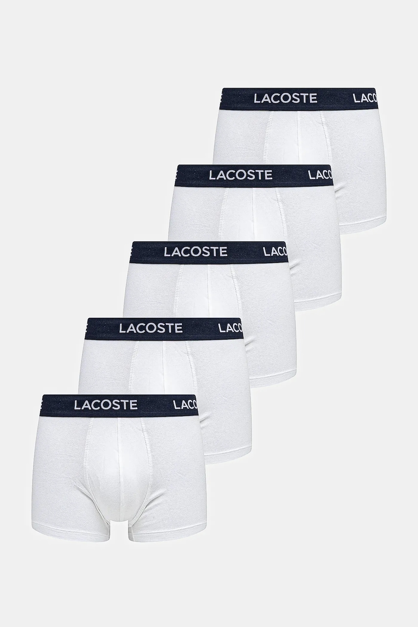 Lacoste boxeri 5-pack bărbați, culoarea alb, 5H1292
