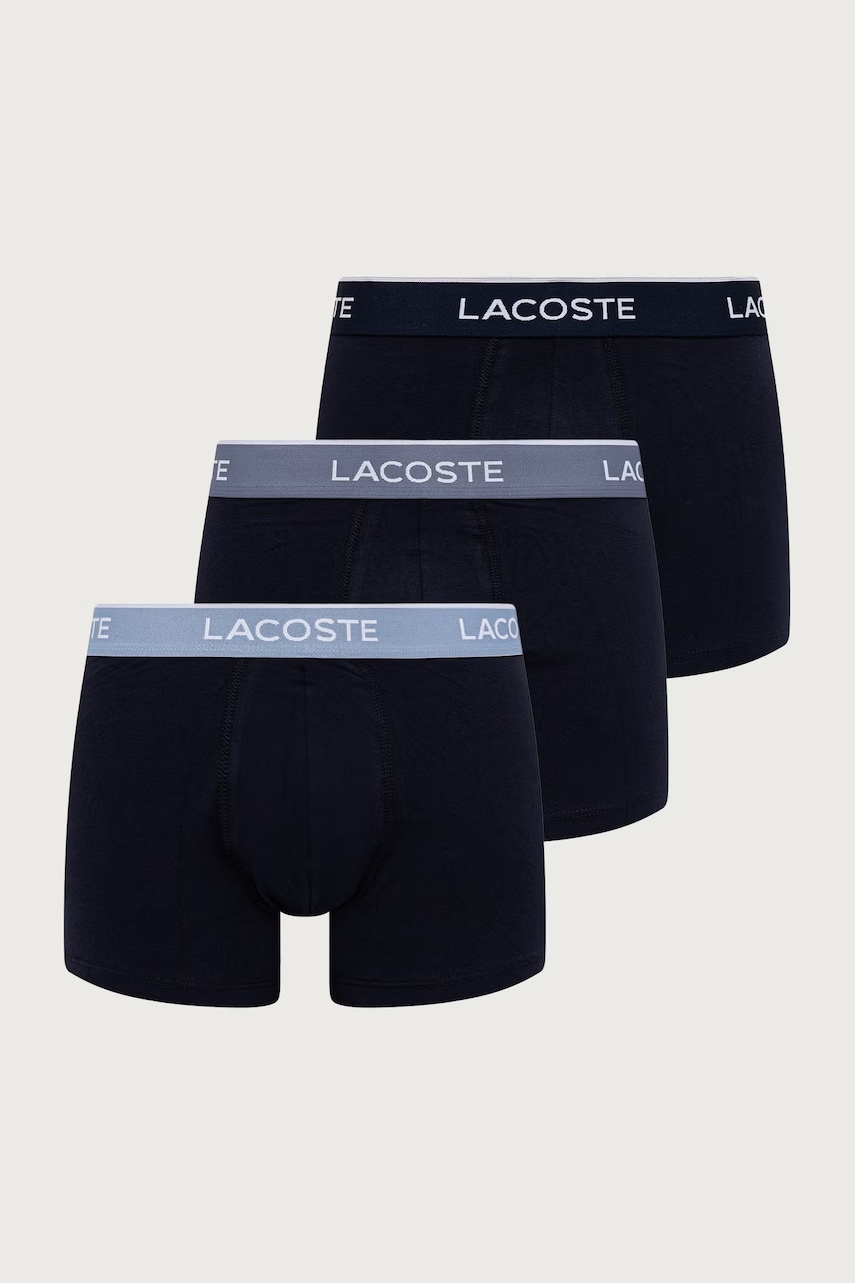 Lacoste priliehavé boxerky pánske bavlnené s elastanom 3-pak