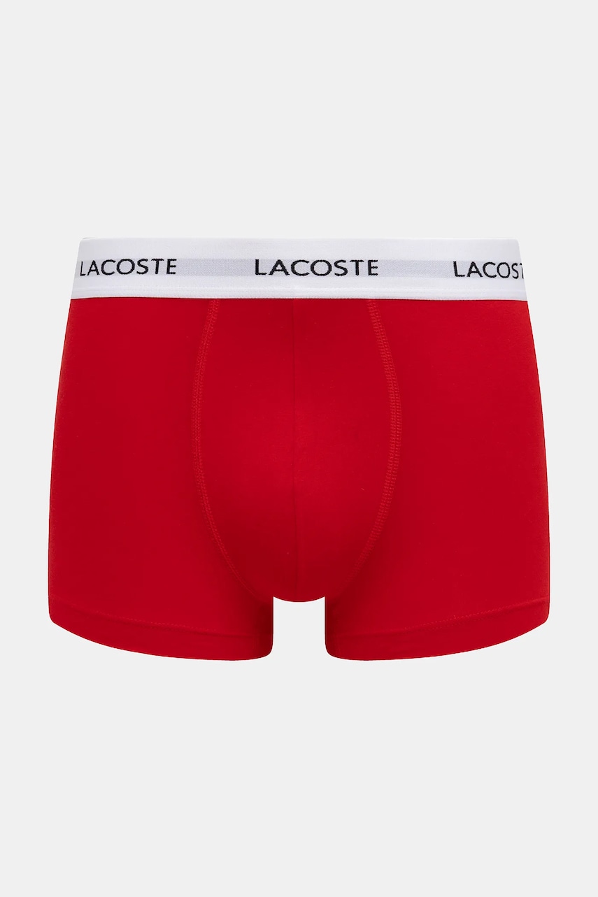 Lacoste priliehavé boxerky pánske bavlnené s elastanom 3-pak