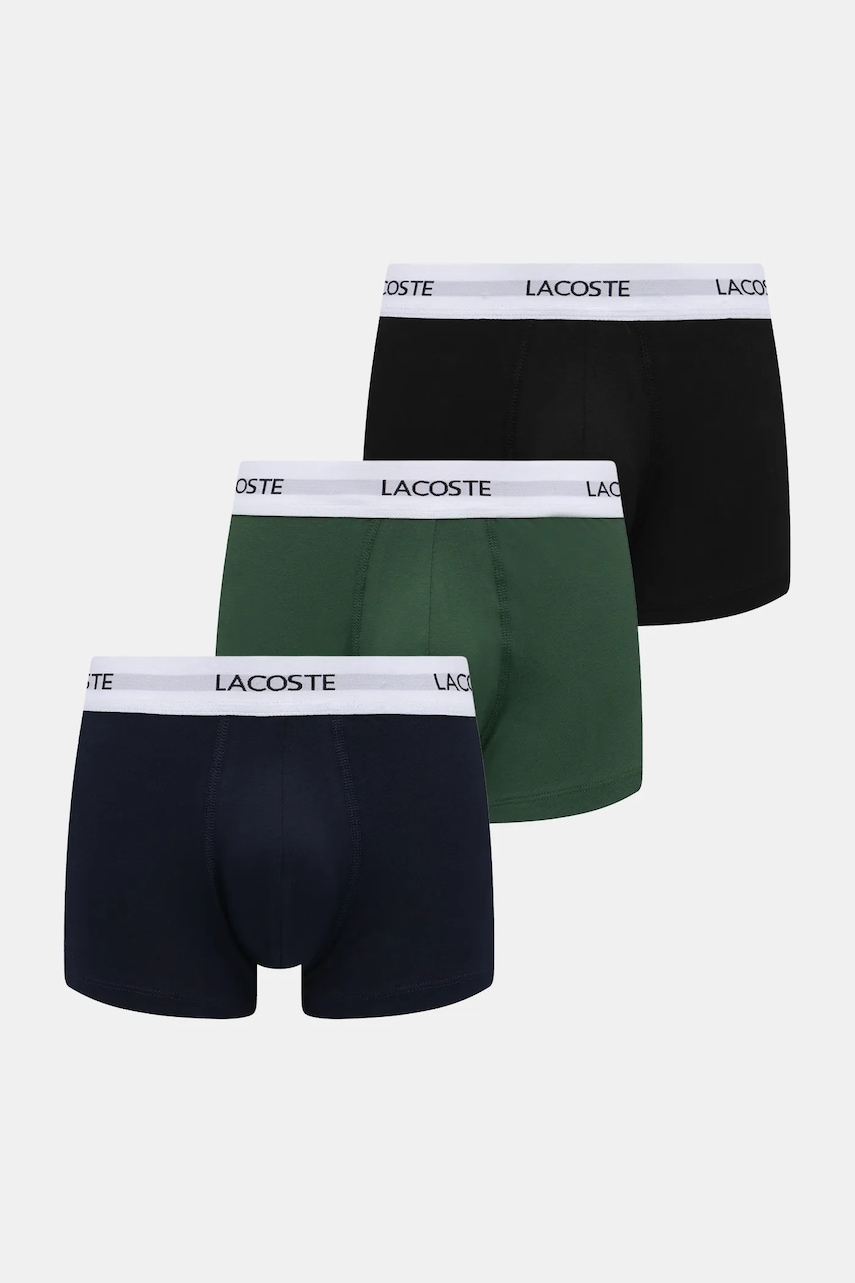 Lacoste priliehavé boxerky pánske bavlnené s elastanom 3-pak
