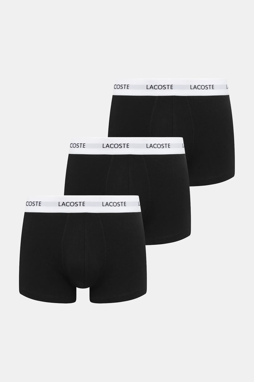 Lacoste priliehavé boxerky pánske bavlnené s elastanom 3-pak