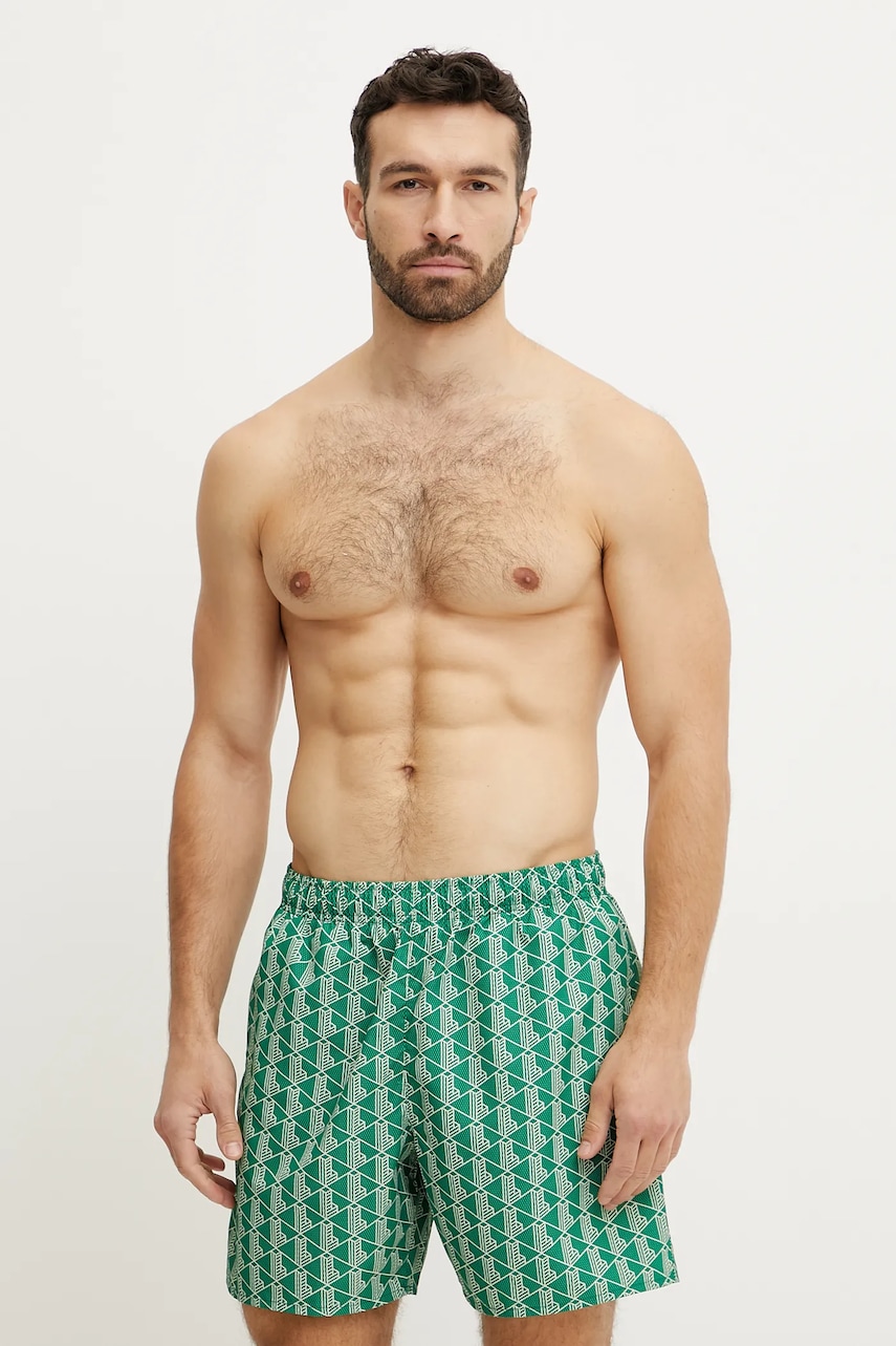 Lacoste pantaloni scurti de baie culoarea verde, MH9086 Lacoste pantaloni scurti de baie culoarea verde, MH9086
