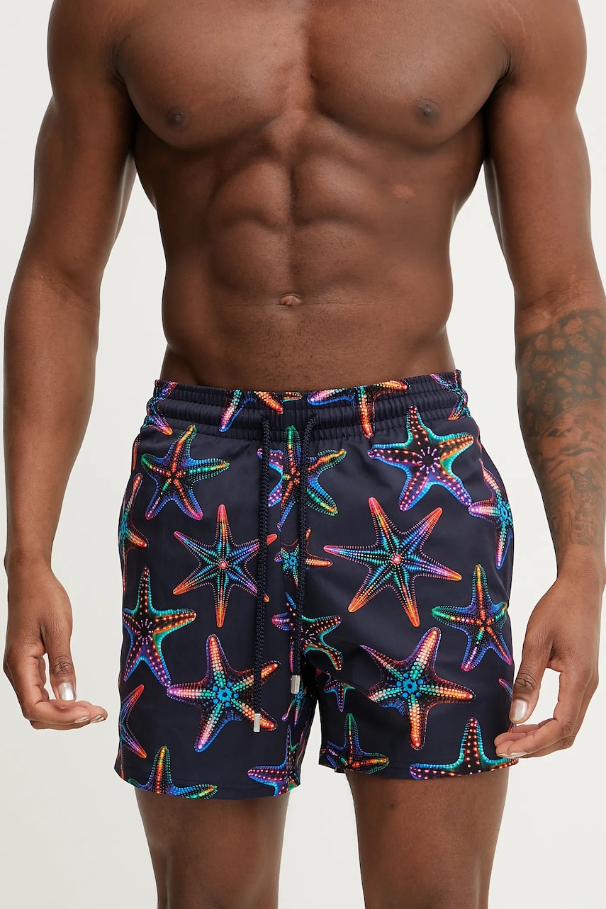 Vilebrequin pantaloni scurti de baie MOORISE culoarea albastru marin, MSOCF107