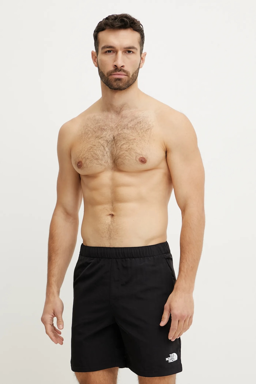 The North Face pantaloni scurti de baie culoarea negru, NF0A5IG54H01
