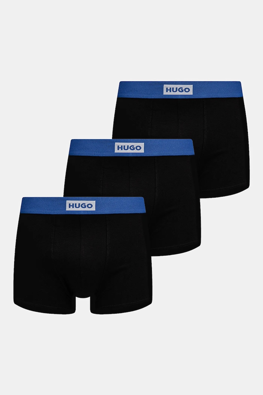 Hugo Blue boxeri 3-pack culoarea negru, 50546711
