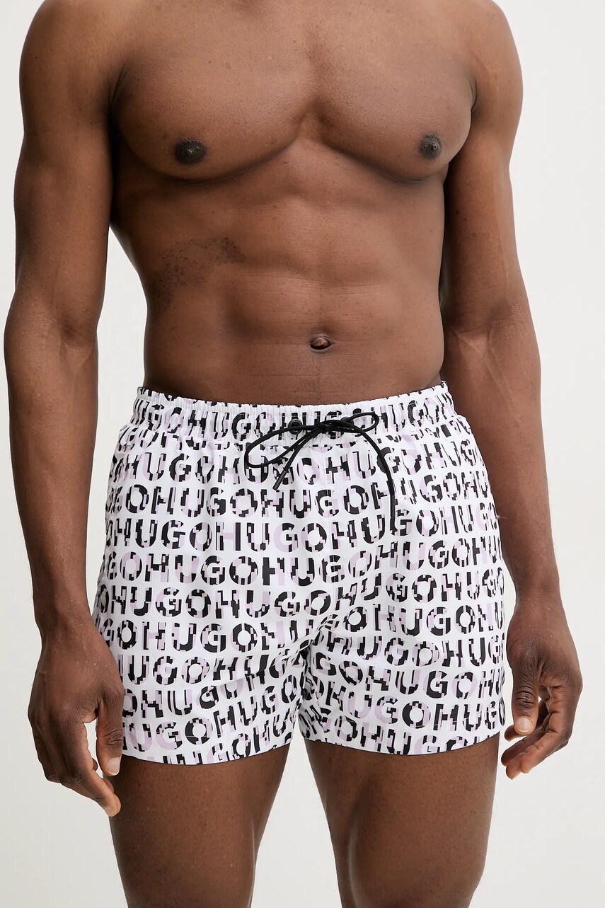 HUGO pantaloni scurti de baie culoarea violet, 50535412