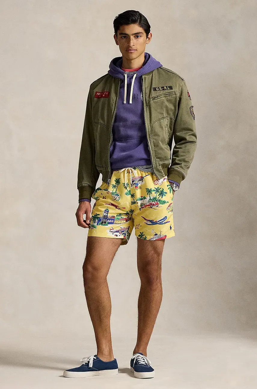 Levně Plavkové šortky Polo Ralph Lauren žlutá barva, 710963324
