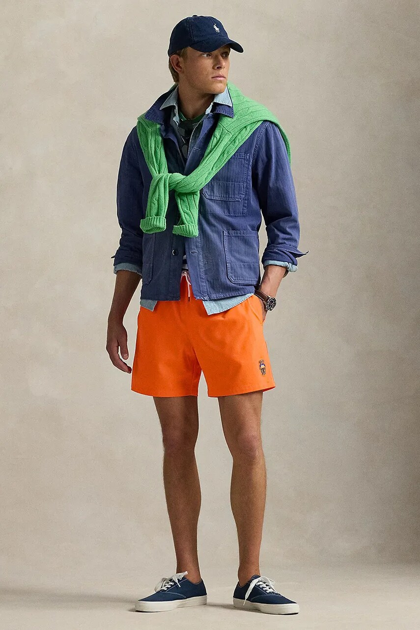 Levně Plavkové šortky Polo Ralph Lauren oranžová barva, 710963334
