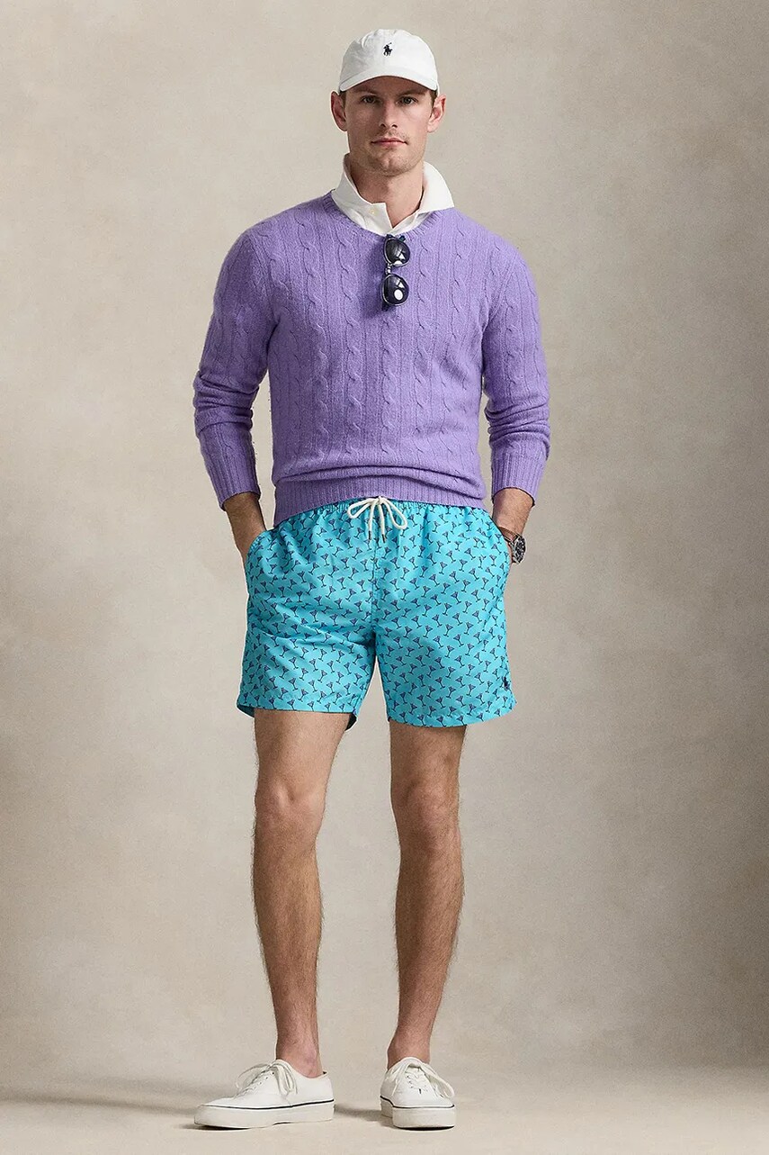 Levně Plavkové šortky Polo Ralph Lauren tyrkysová barva, 710963824