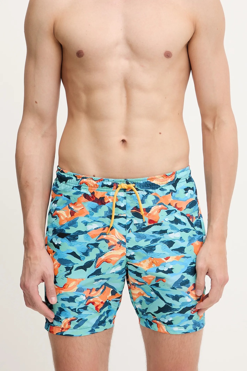 Купальные шорты Napapijri V-Inuvik цвет бирюзовый NP0A4IBLFDA1