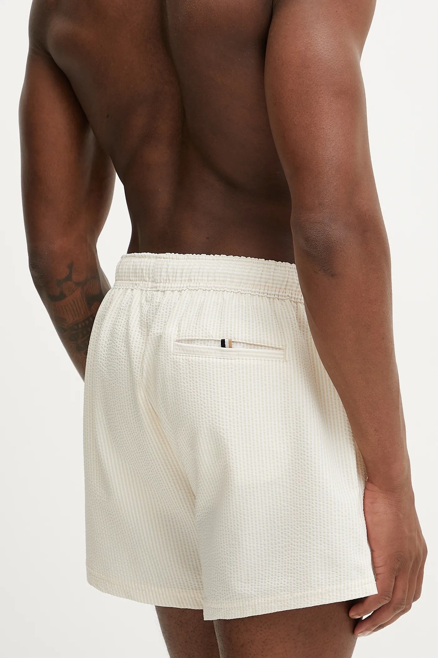 Μαγιό BOSS χρώμα: μπεζ, 50540042 φωτογραφία