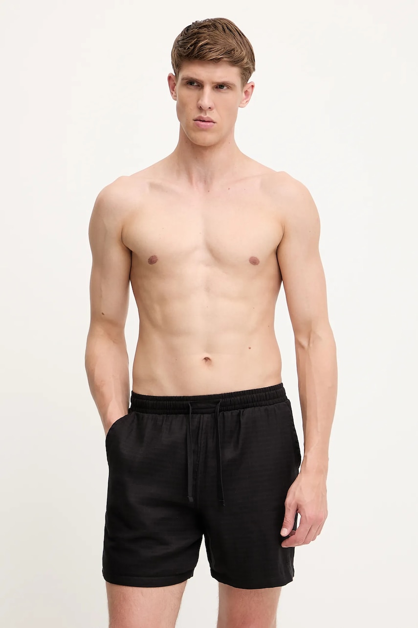 BOSS pantaloni scurți din bumbac culoarea negru, 50540134 BOSS pantaloni scurți din bumbac culoarea negru, 50540134