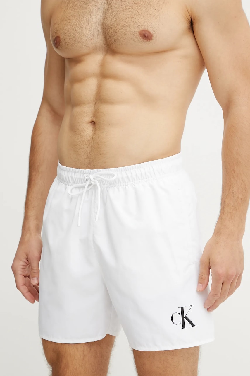 Купальные шорты Calvin Klein цвет белый KM0KM01101 Купальные шорты Calvin Klein цвет белый KM0KM01101