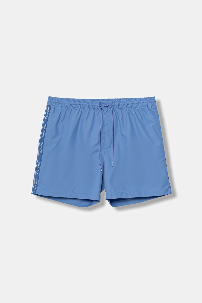 Levně Plavkové šortky Calvin Klein červená barva, KM0KM01109