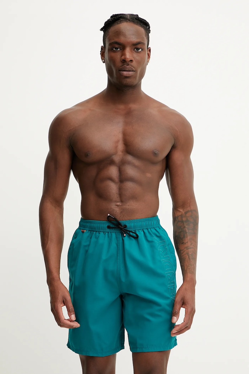 Superdry pantaloni scurți de baie culoarea verde, M3010246A-20E Superdry pantaloni scurți de baie culoarea verde, M3010246A-20E