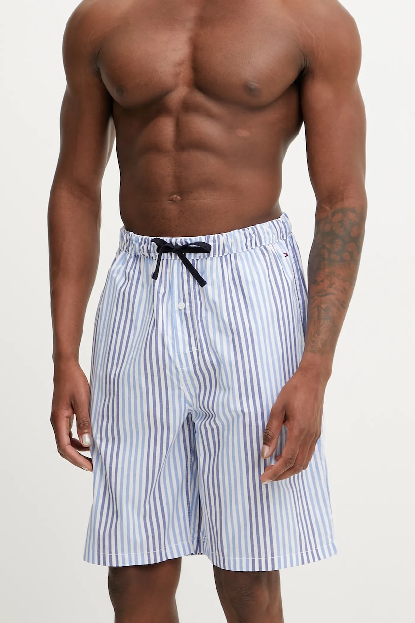 Levně Bavlněné pyžamové šortky Tommy Hilfiger modrá barva, UM0UM03530