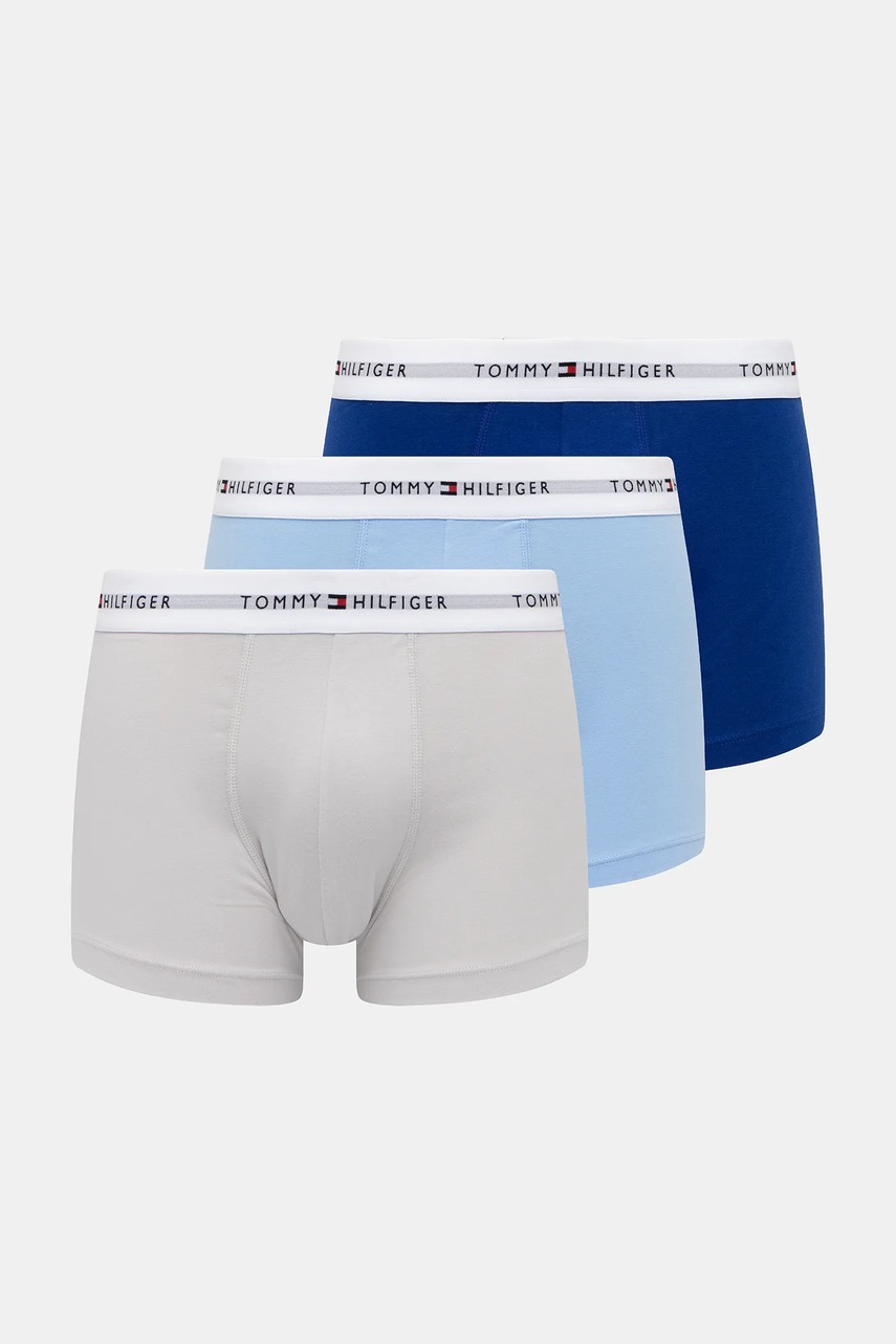 Levně Boxerky Tommy Hilfiger 3-pack pánské, tmavomodrá barva, UM0UM02761