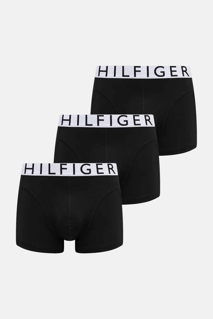 Levně Boxerky Tommy Hilfiger 3-pack pánské, šedá barva, UM0UM03467