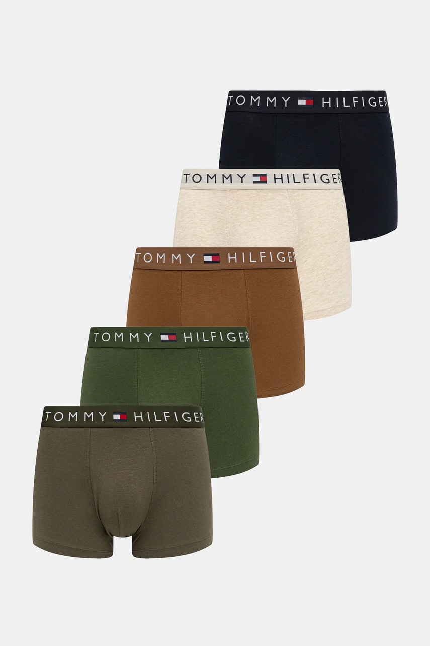 Levně Boxerky Tommy Hilfiger 5-pack zelená barva, UM0UM03494