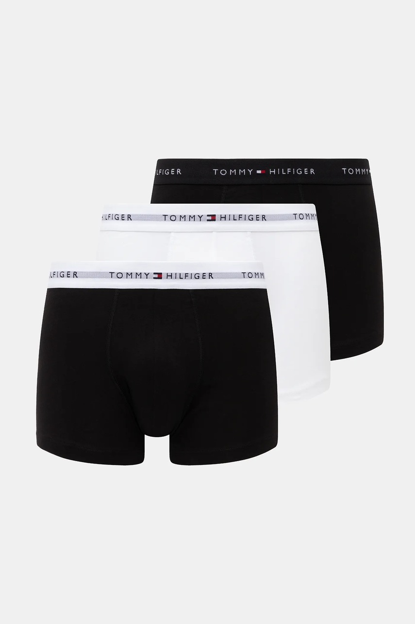 Levně Boxerky Tommy Hilfiger 3-pack pánské, černá barva, UM0UM03523
