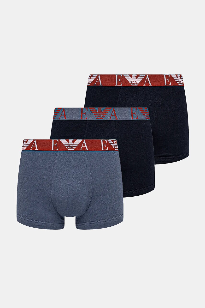 Emporio Armani Underwear boxeri 3-pack barbati, culoarea rosu, EM000259 AF10778