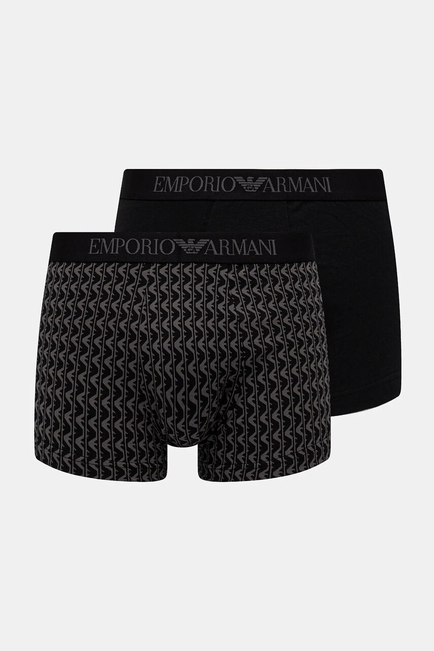 Emporio Armani Underwear boxeri 2-pack barbati, culoarea negru, EM001014 AF10797