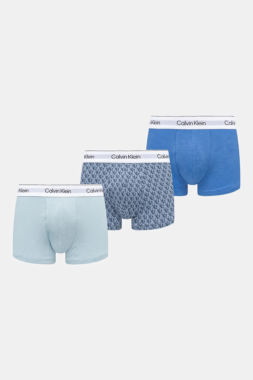 

Памучни боксерки Calvin Klein Underwear (3 чифта) в синьо LV00NB4389, Син