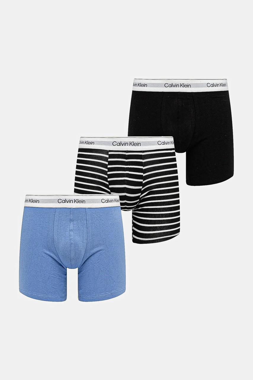 Levně Boxerky Calvin Klein Underwear 3-pack pánské, fialová barva, LV00NB4394