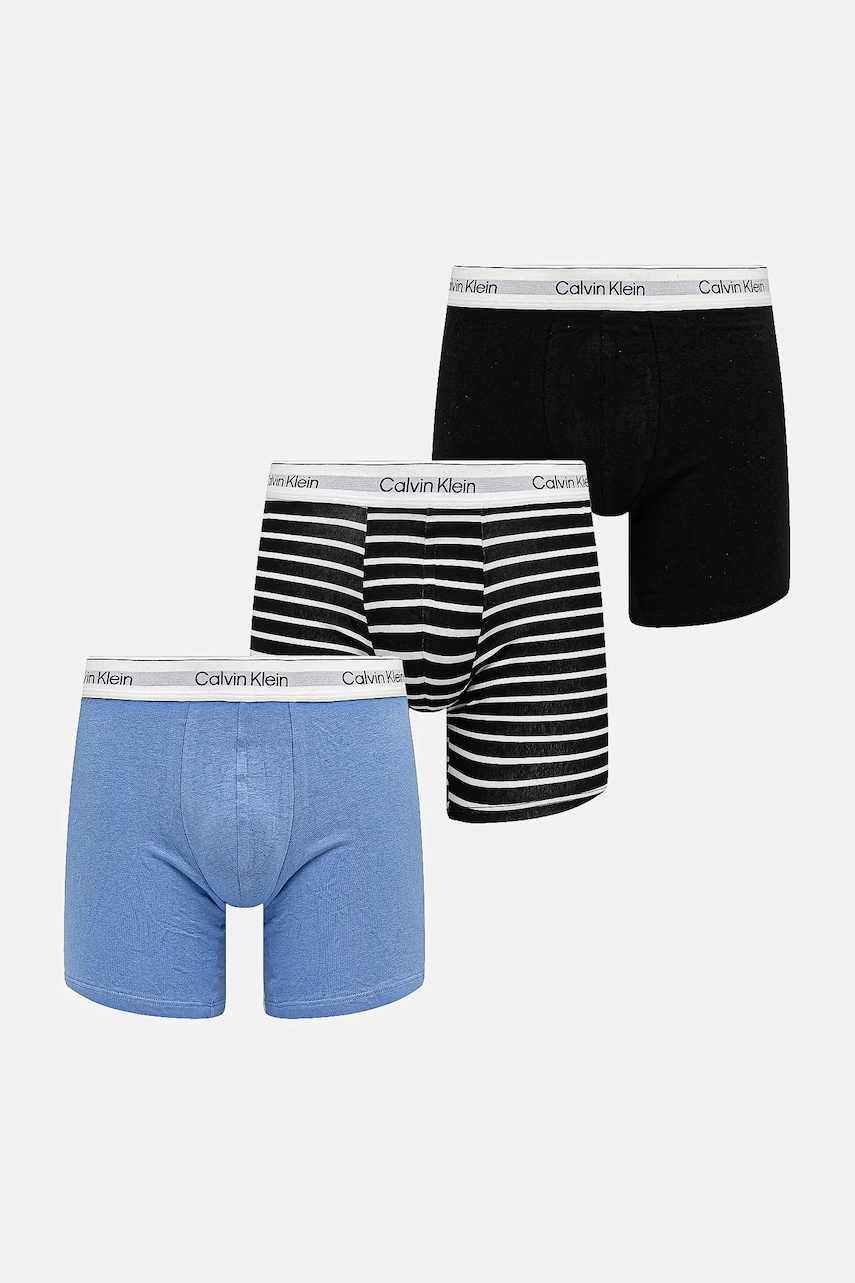 Levně Boxerky Calvin Klein Underwear 3-pack pánské, fialová barva, LV00NB4394