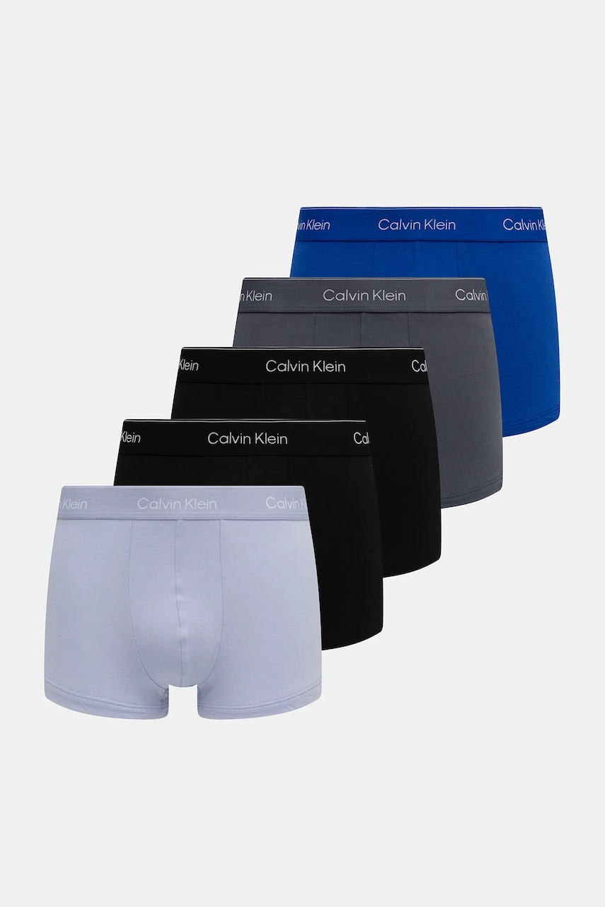 Levně Boxerky Calvin Klein Underwear 5-pack pánské, šedá barva, LV00NB4390