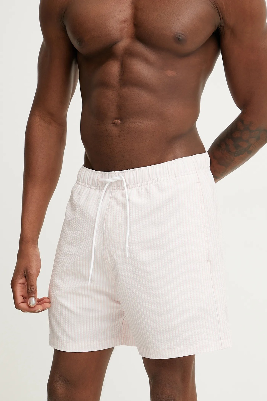 Levně Plavkové šortky Hollister Co. oranžová barva, KI333-5010