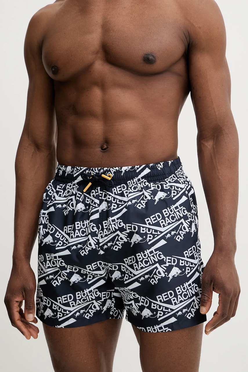 Red Bull Racing x Pepe Jeans pantaloni scurti de baie RBR ABSTRACT PRINT culoarea albastru marin, RMB10008 Red Bull Racing x Pepe Jeans pantaloni scurti de baie RBR ABSTRACT PRINT culoarea albastru marin, RMB10008