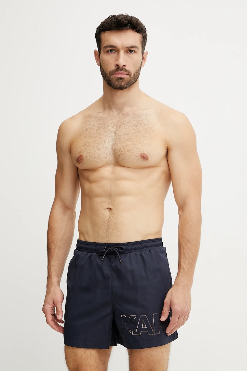 Karl Lagerfeld pantaloni scurti de baie culoarea negru, A1M46066 Karl Lagerfeld pantaloni scurti de baie culoarea negru, A1M46066