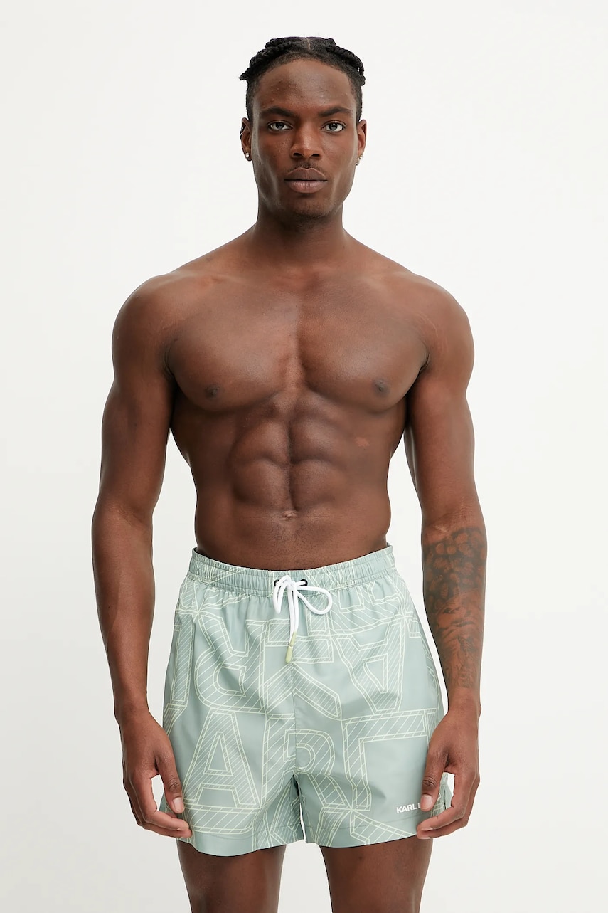 Karl Lagerfeld pantaloni scurți de baie culoarea verde, A2M46033 Karl Lagerfeld pantaloni scurți de baie culoarea verde, A2M46033
