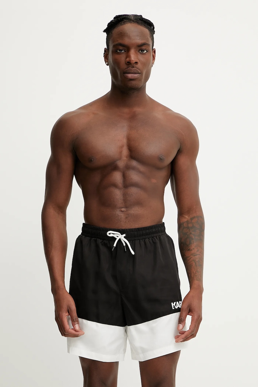 Karl Lagerfeld pantaloni scurți de baie culoarea negru, A2M46034