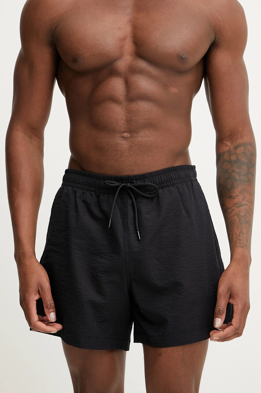 Abercrombie & Fitch pantaloni scurti de baie culoarea negru, KI133-5028